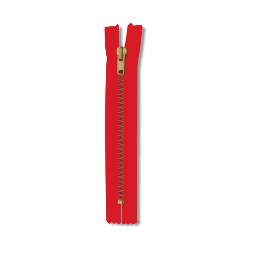 Red zipper PNG Design