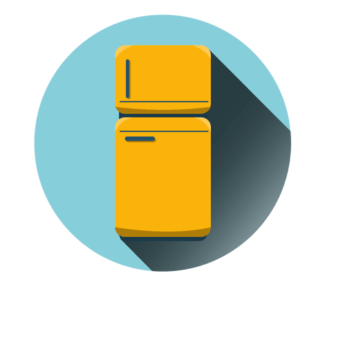 Icono de refrigerador redondo Diseño PNG