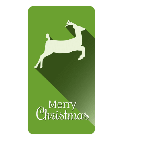 Reindeer christmas label PNG Design