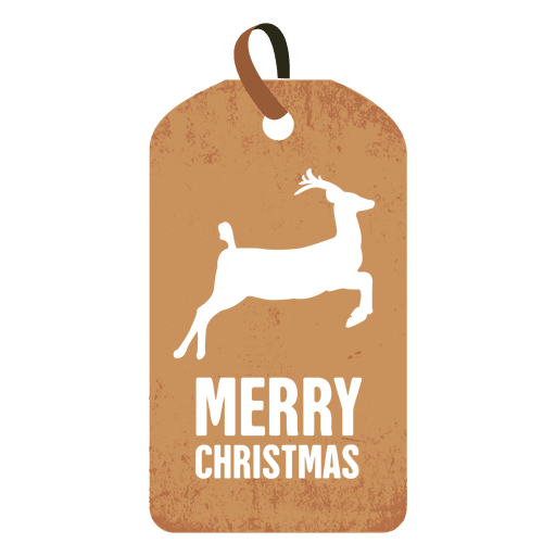Reindeer christmas tag PNG Design
