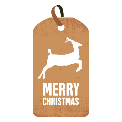 Rentier-Weihnachtsanhänger PNG-Design