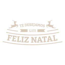 Etiqueta portuguesa de navidad de renos Diseño PNG