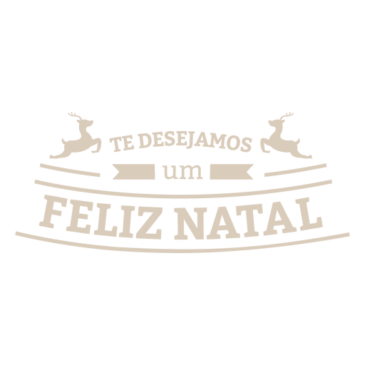 Etiqueta portuguesa de navidad de renos Diseño PNG