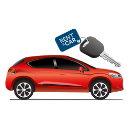 Etiqueta chave para alugar carro Desenho PNG
