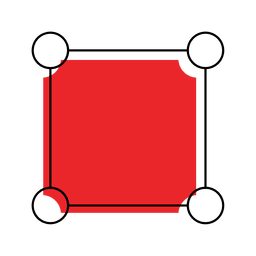 Ícone de redimensionamento vermelho
