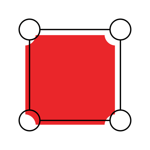 Rotes Größenänderungssymbol PNG-Design