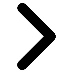 Punta de flecha derecha con bordes curvos. Diseño PNG