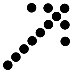 Flecha feita de pontos Desenho PNG