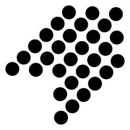 Seta pontilhada no canto direito Desenho PNG