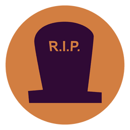 Rip tombstone circle icon PNG Design