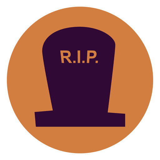 Rip tombstone circle icon Diseño PNG