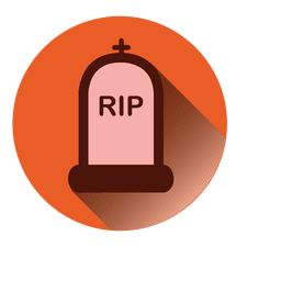 Rip lápida icono redondo Diseño PNG