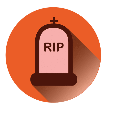 Rip tombstone round icon PNG Design