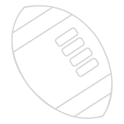 Icono de trazo de pelota de rugby Transparent PNG