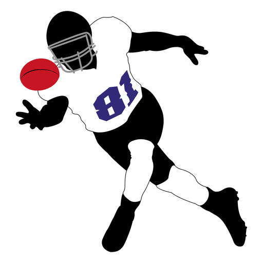 Rugby player catching - Transparent PNG & SVG vector file