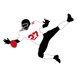 Rugby player catching 3 PNG Design Transparent PNG