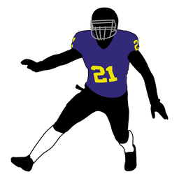 Rugby player running 1 PNG Design