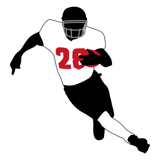 Rugby player running 3 PNG Design