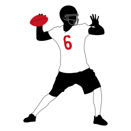 Rugby player throwing PNG Design