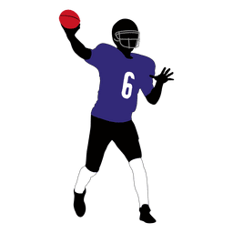Rugby player throwing 1 PNG Design