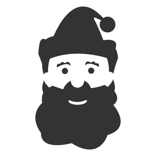 Santa claus face icon PNG Design