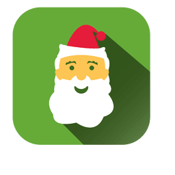 Santa Face Cartoon Square Icon Desenho PNG