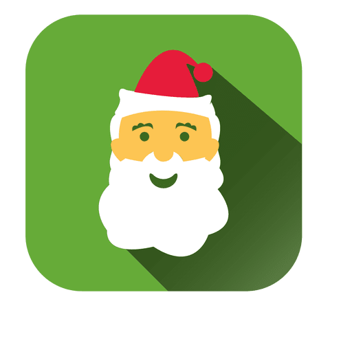 Santa Face Cartoon Square Icon PNG & SVG Design For T-Shirts