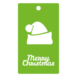 Etiqueta de navidad sombrero de santa Diseño PNG