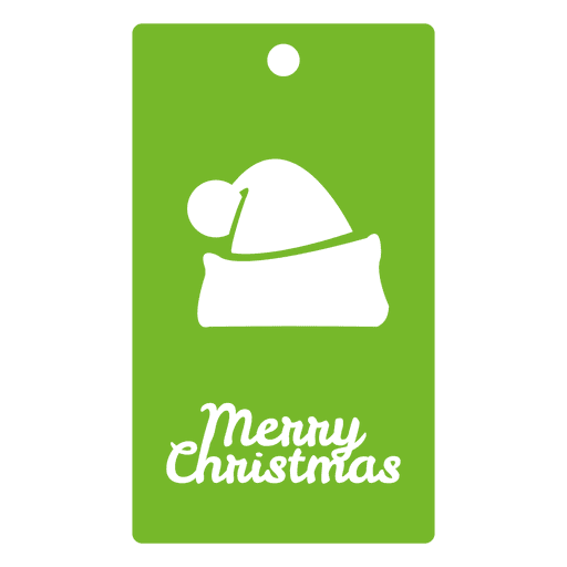 Etiqueta de navidad sombrero de santa Diseño PNG