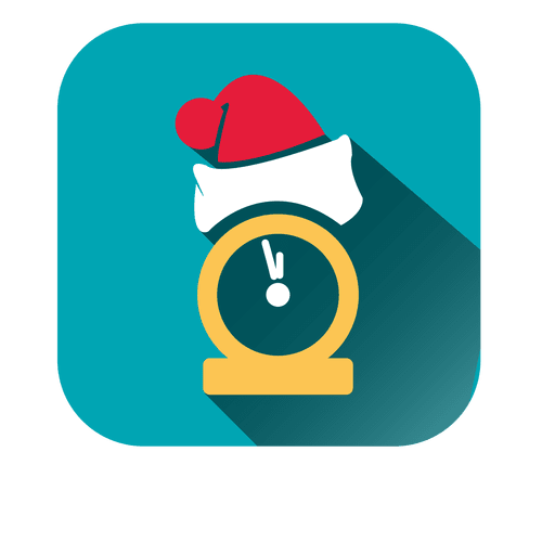 Santa hat clock icon PNG Design