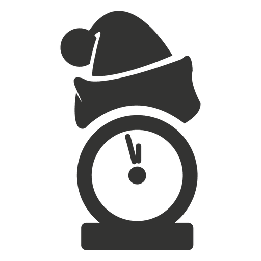 Ícone de traço do relógio do chapéu do Papai Noel Desenho PNG