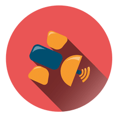 Satellitenrundes Symbol PNG-Design