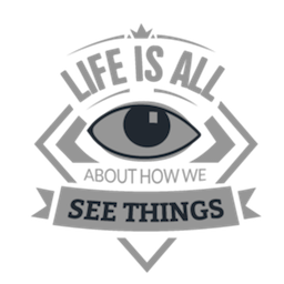 See things motivational emblem See things motivational emblem