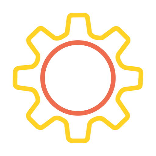 Symbol für bunte Stricheinstellungen PNG-Design