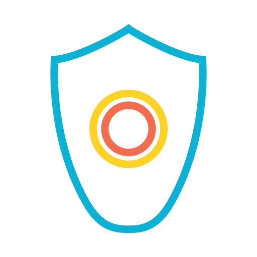 Icono de escudo protector de virus