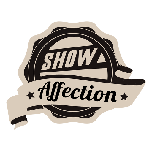 Show affection motivational badge PNG Design