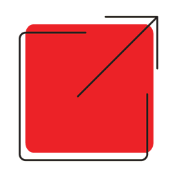 Icono de cambio de tamaño de tamaño minimalista Diseño PNG