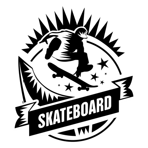 Skateboard Sport Label PNG-Design