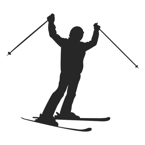 Ski gleitende Silhouette PNG-Design