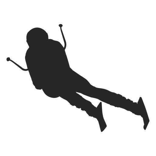 Skiing silhouette PNG Design