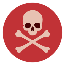 Icono de círculo de huesos de cráneo Icono de círculo de huesos de cráneo