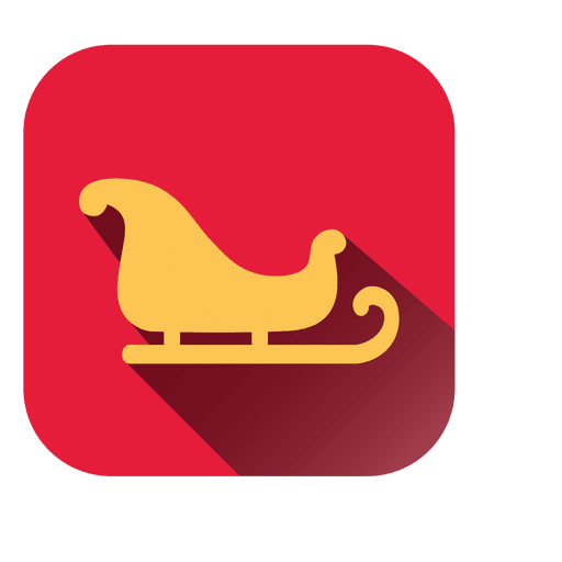 Sleigh square icon PNG Design