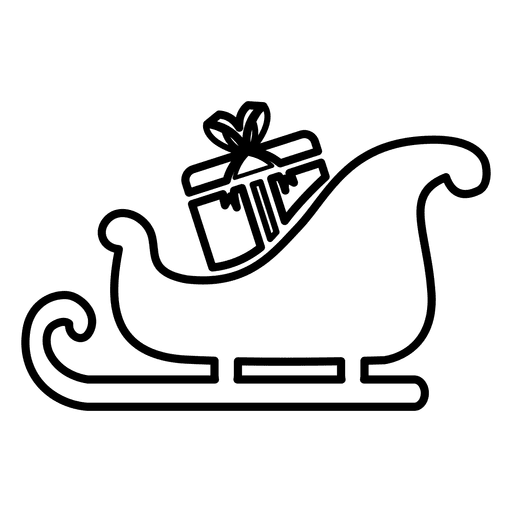 Icono de línea Sliegh Diseño PNG