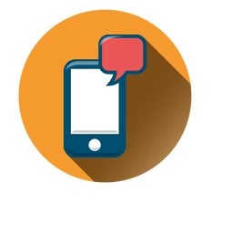 Icono de círculo de chat de smartphone Diseño PNG