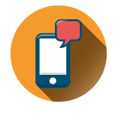 Smartphone chat circle icon