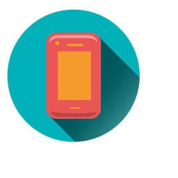 Icono de círculo de sombra de smartphone Diseño PNG