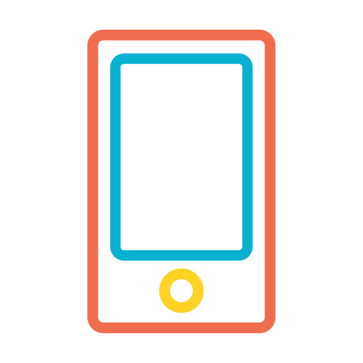 Icono de teléfono inteligente colorido Diseño PNG