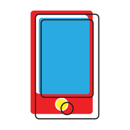 Icono de mensaje de smartphone colorido Diseño PNG