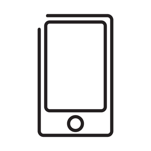 Smartphone simple stroke icon PNG Design
