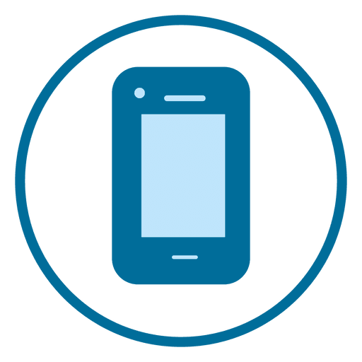 blue mobile device icon